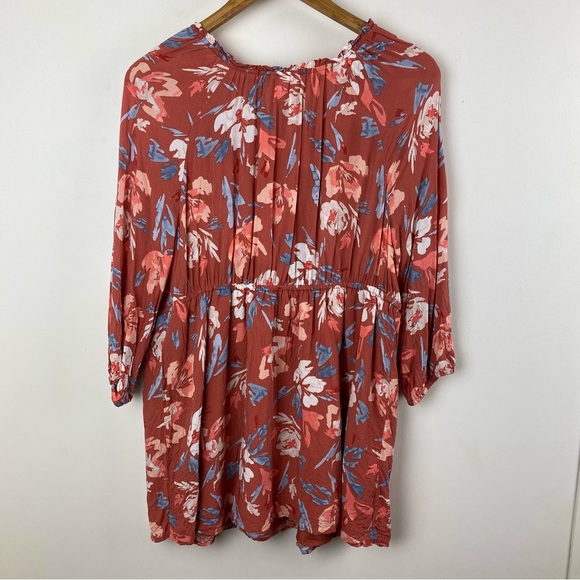 🦋Isabel Maternity Woven Floral Babydoll Top Chiffon Blouse Size XL - Picture 5 of 9